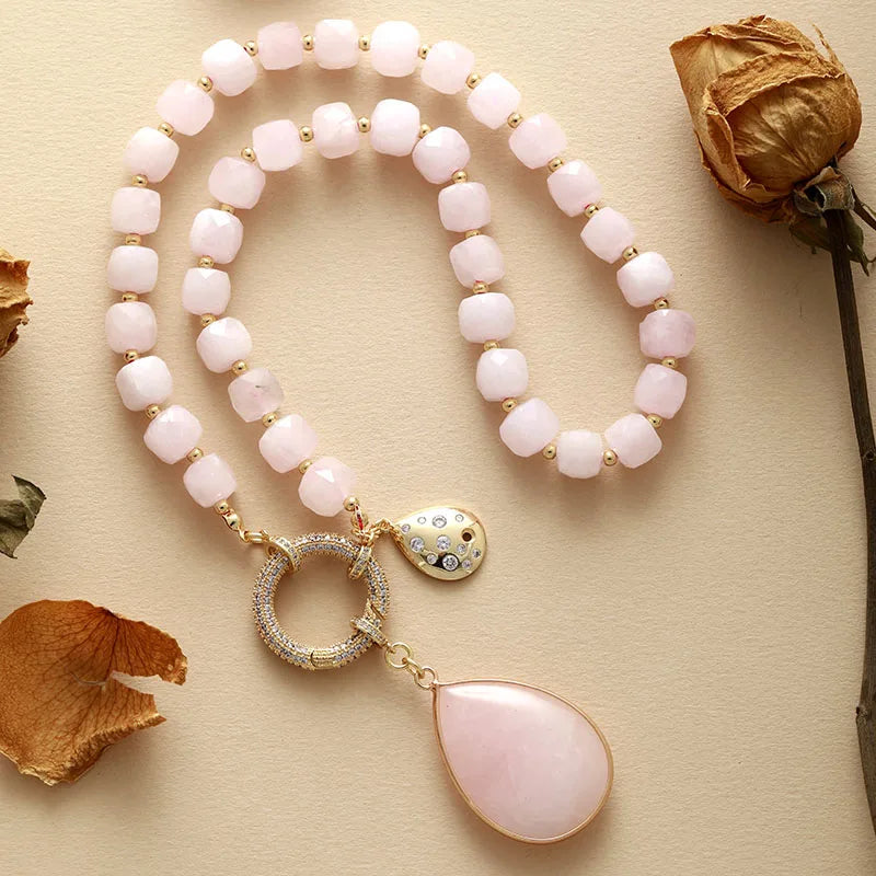 Crystal Healing Lariat Pendant Necklace