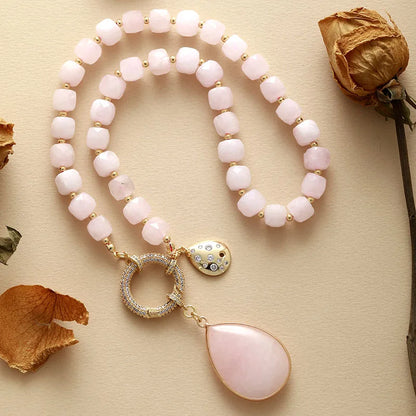Crystal Healing Lariat Pendant Necklace