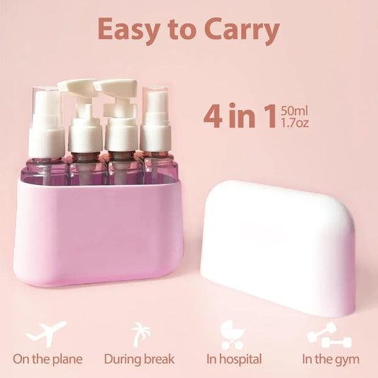🎁 Mini Shampoo Dispenser Portable Travel Bottle Set