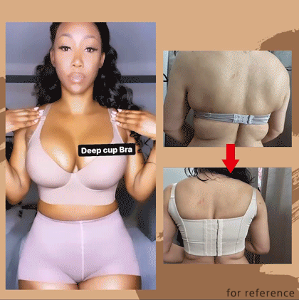 Women Full Coverage Push up Bra Underwire Sculpting Uplift Shapewear Deep Cup T Shirt Bra Hide Back Fat Smoothing Brassiere