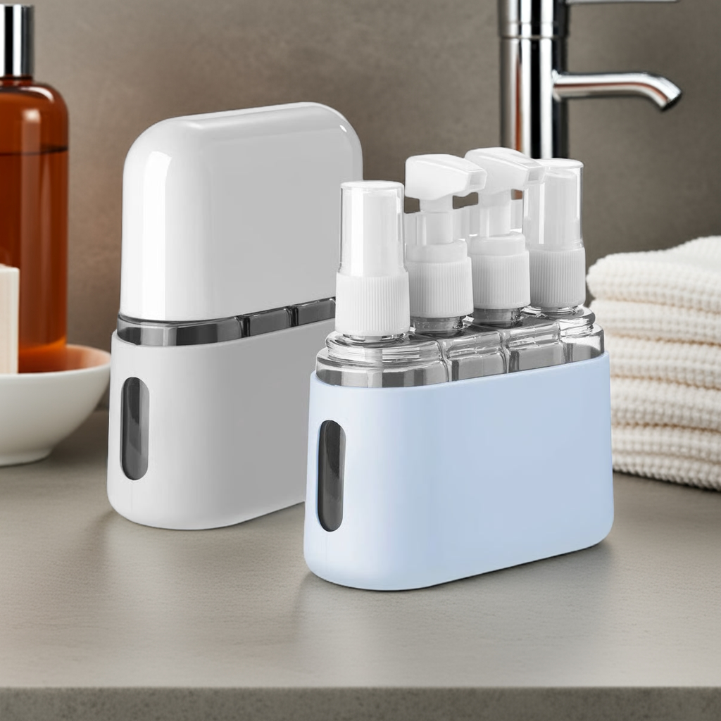 🎁 Mini Shampoo Dispenser Portable Travel Bottle Set